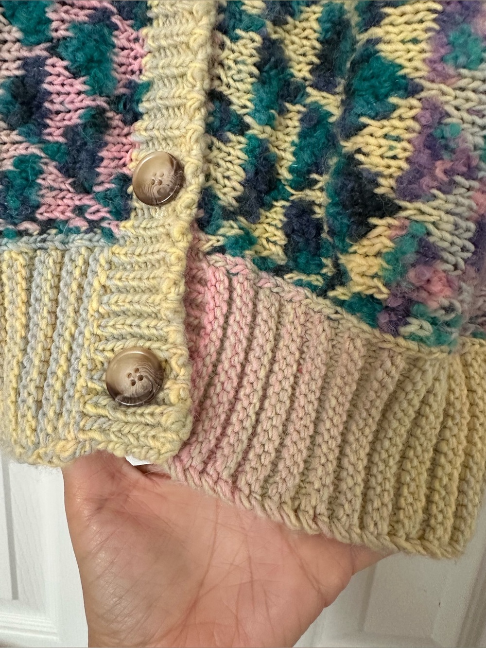 Anthropologie textured cardigan sweater size large - Picture 9 of 13